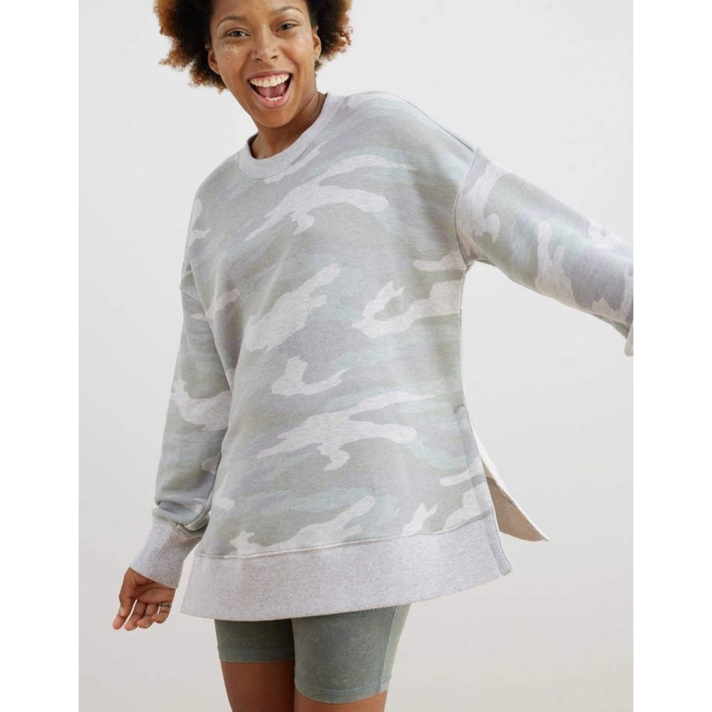 Aerie Camo Pullover Sweatshirt